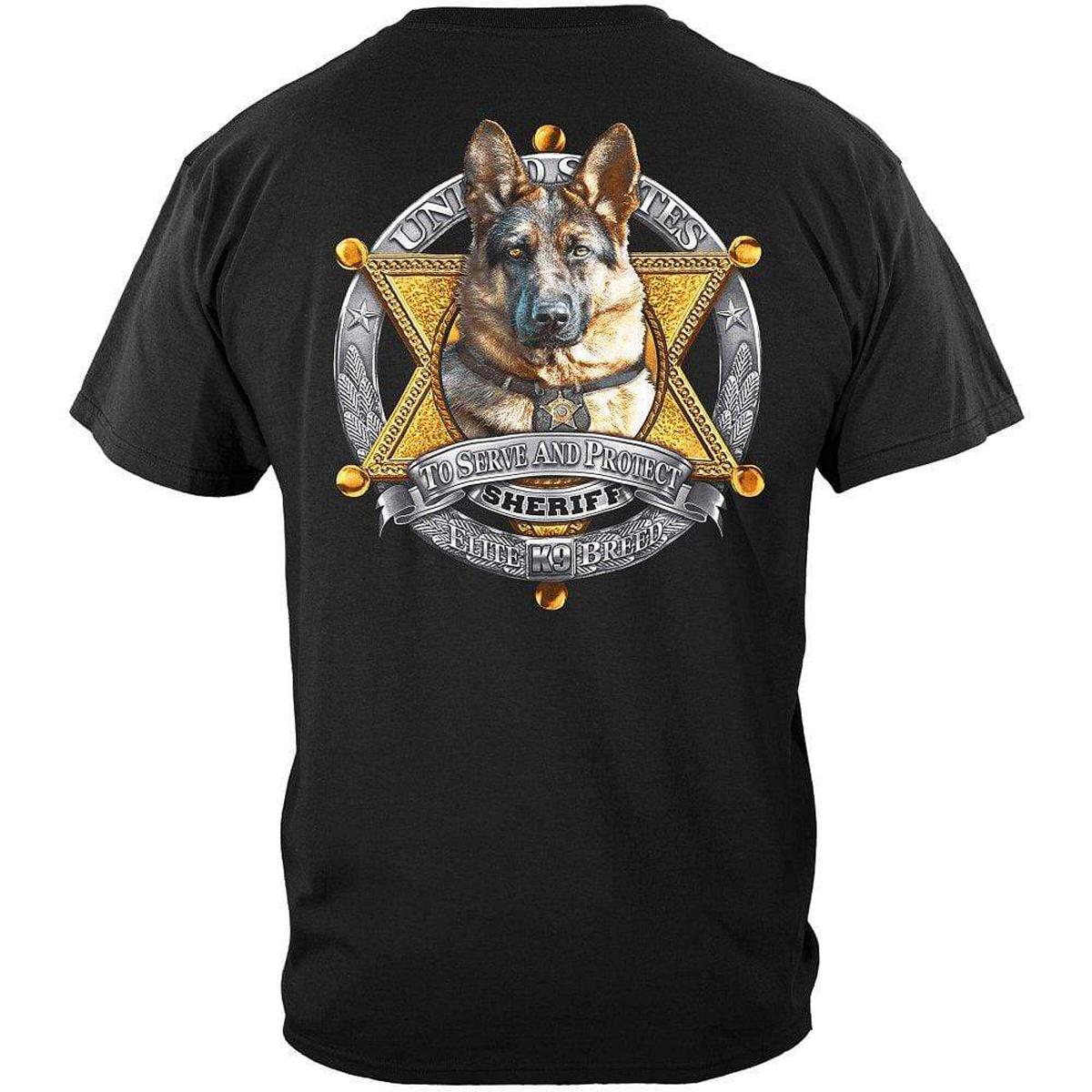 

Sheriff German Shepherd Elite Unit T-Shirt 100% Cotton O-Neck Short Sleeve Summer Casual Mens T-shirt Streetwear - Men s Summ... S разноцветный