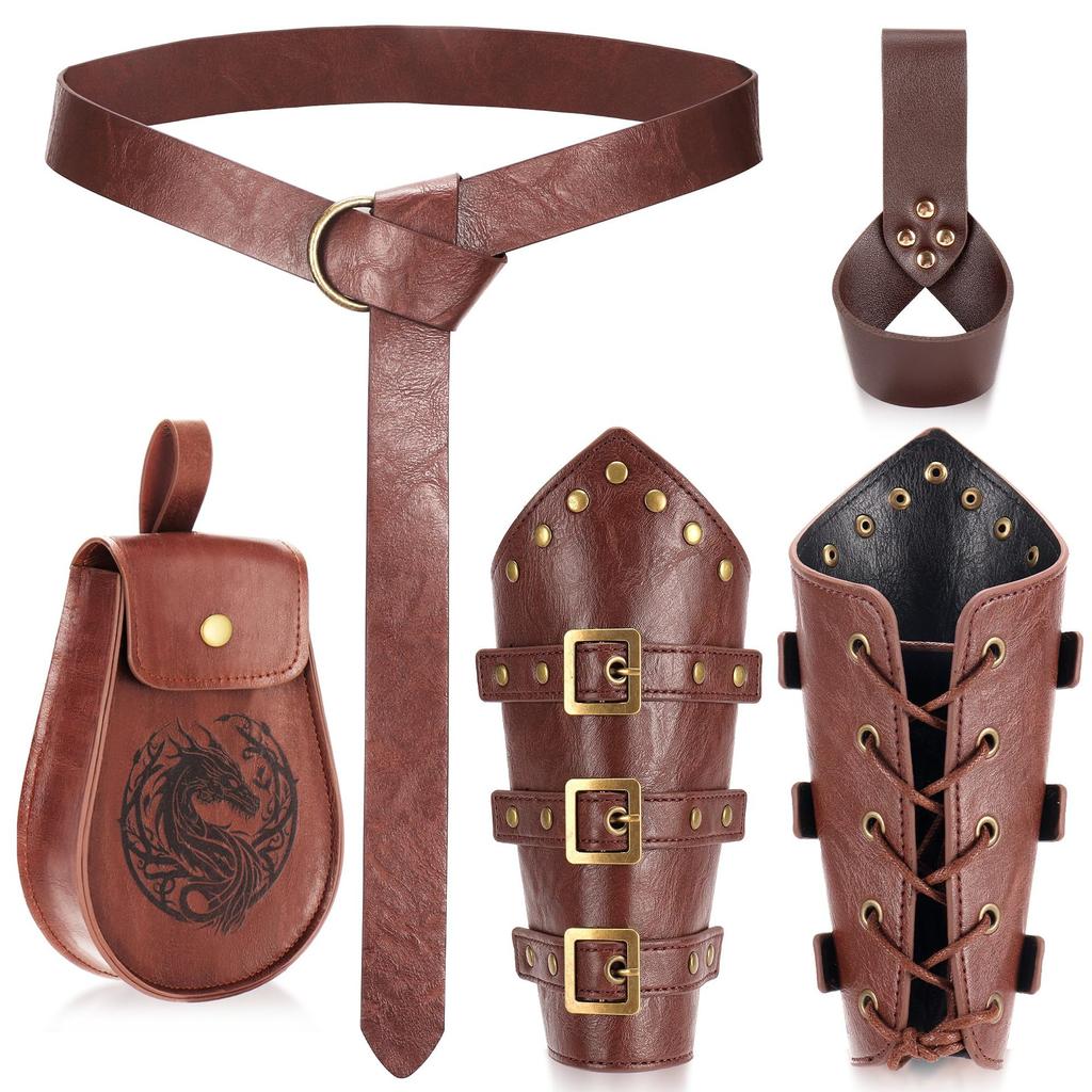 Mittelalterliches Wikingergürtel Dampf Armband Renaissance Vintage Bauchtasche Halloween Cosplay Verkleidungszubehör