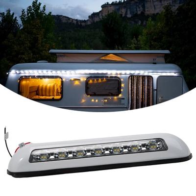 12V 6000K 8W White/warm White RV LED Awning Porch Light Waterproof Motorhome Caravan Van Camper Trailer Wall Lamps Light