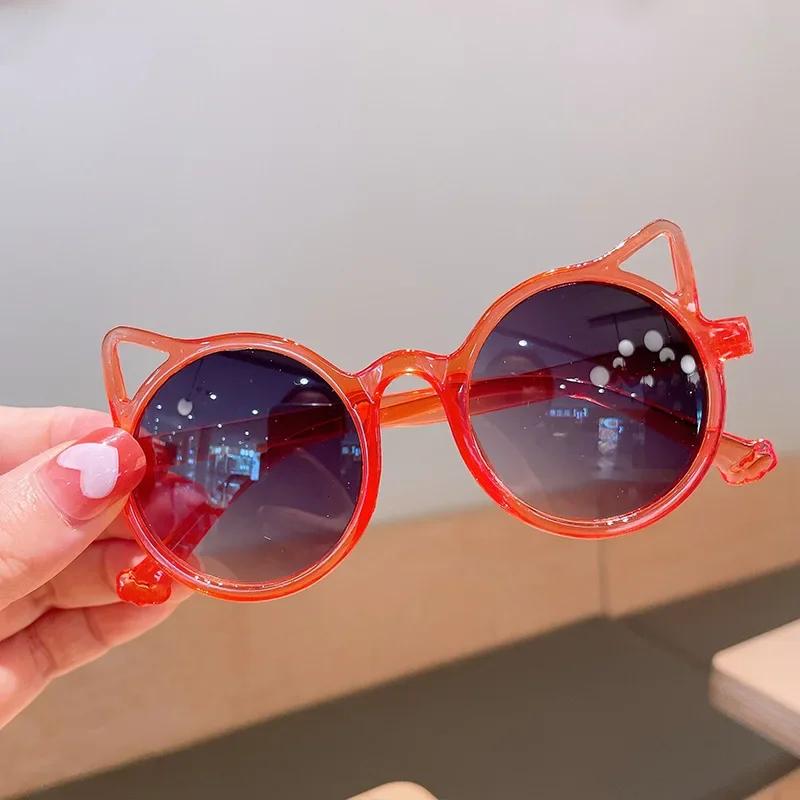 Girls Boys Cute Cartoon Sunglasses Outdoor Sun Protection Children Lovely Vintage Glasses Protection Classic Kids Eyewear