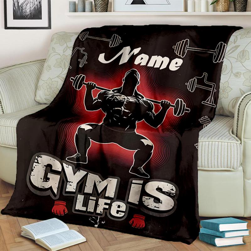 1PC Custom Name Strength Motivation outdooor Flannel blankets Throw Blanket All-Season Throw Gift Bedspread for Couch, Bed, Camping Holiday Birthday g