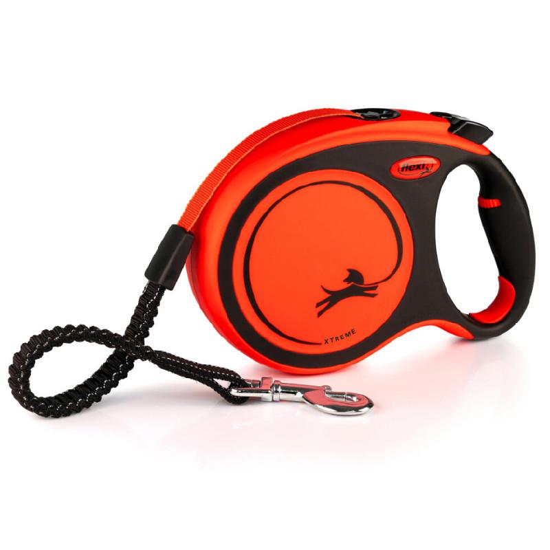 Flexi Orange Xtreme Retractable Pet Traction Cord For Dog Exercise And Play