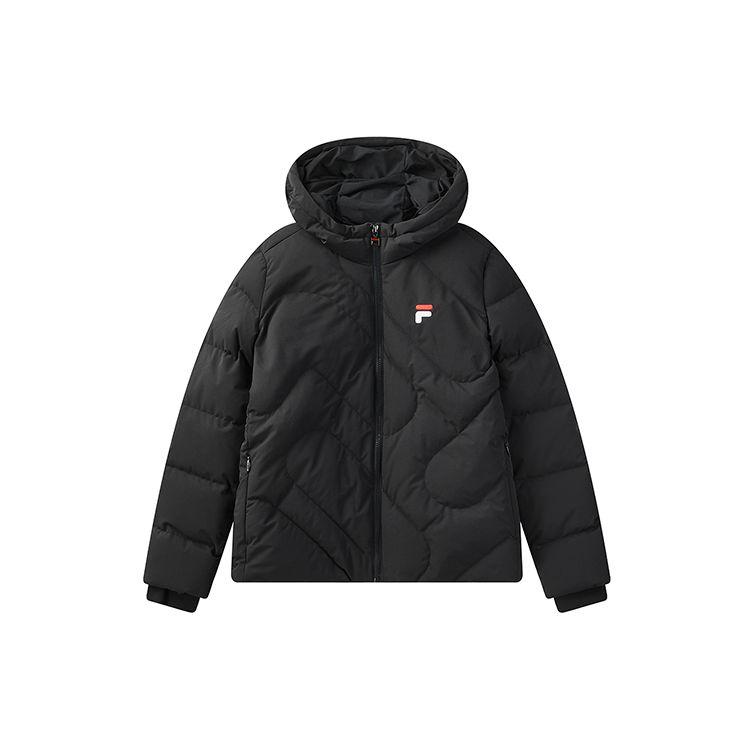 

FILA Logo Printed Warm Sports Hooded Down Jacket Women outerwear Legendary-Blue F11W048919FNV XS