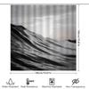 Coastal Wave Shower Curtain Ocean Blue Beach Bathroom Decor Modern Waterproof Fabric Liner Set Artistic Sea Vibes