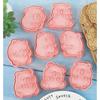 8pcs Capybara Cookie Mould Biscuit Fondant Embosser Stamp for Wedding Parties Plastic Cake Decorating Baking Supplies