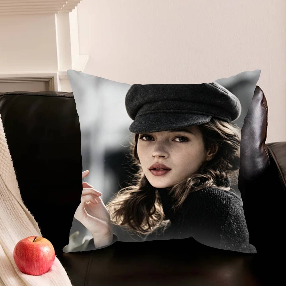 K-Kate M-Moss Fashion Modern Pillowcase For Sofa Room Office Decor Printing Protector Cushion Cover Valentine Gift Custom