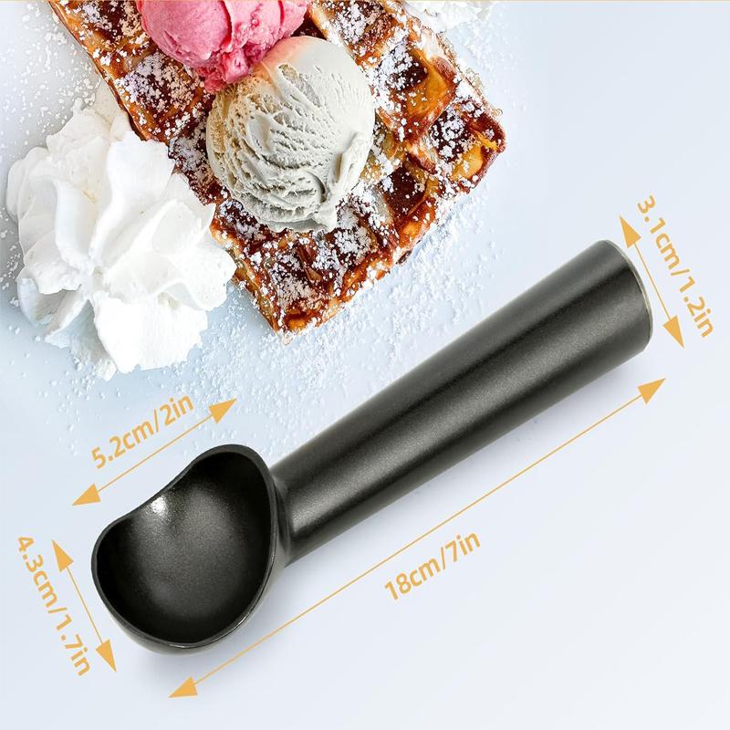 Aluminum Alloy Ice Cream Scoop Ice Cream Scooper with Trigger Multifunctional Fruit Scoop DIY Ice Cream Scoop Kitchen Supplies