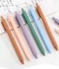6pcs/mix Simple Macaron Color Press Pen Student Exam Bullet Gel Pen Learning Office Press Black Water Pen Writing Supplies