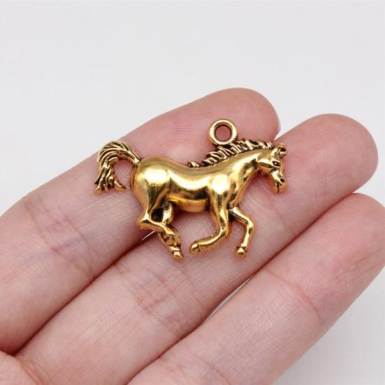 Metal Horse Pendant Retro Horse Charm Vintage Running Horse Pendant for Jewelry Making DIY Earrings Keychains Necklaces Craft Projects