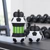 Collapsible Silicone Ball Water Bottle, 550ml Foldable Football Bottle with Climbing Buckle, Leak Proof Spill Resistant Outdoor Sports Travel Bottle