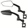 Universal Bike Handlebar Rear View Mirrors 360° Rotatable Wide Angle Safety Glass for Bicycles E-bikes