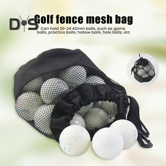 1/2 bucăți geantă pentru minge de golf, plasă de nailon, geantă de depozitare pentru minge de golf cu cordon, pungă pentru tricouri de golf, organizator pentru accesorii de golf, suport pentru minge