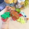Crocodile Teeth Toys Keychain Children'S Crocodile Bites Fingers Reaction Training Dinosaurs Animal Pull Back Trick Game Family