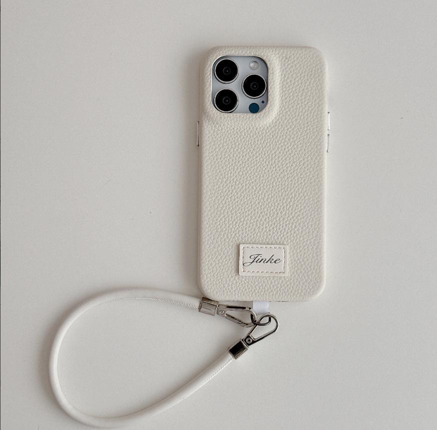 Full Coverage Leather Lanyard Case for iPhone 14/13/12 Pro Max - Drop Protection