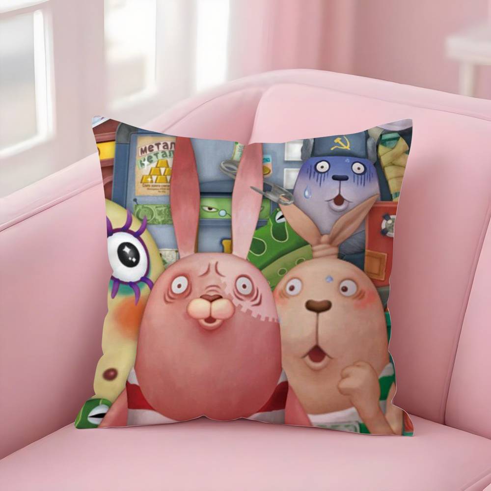 Anime U-Usavich Pillow Case Sofa Short Plush Double-sided HD Printing Room Home Office Gift Cushion Cover