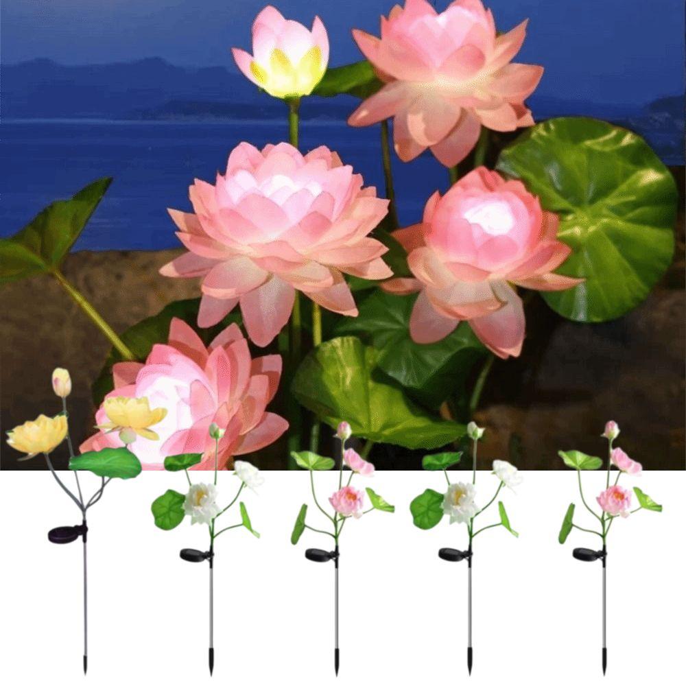 Plug in Light Solar Lotus Light Solar Powered Garden Lights Solar Powered Light  Balcony Atmosphere
