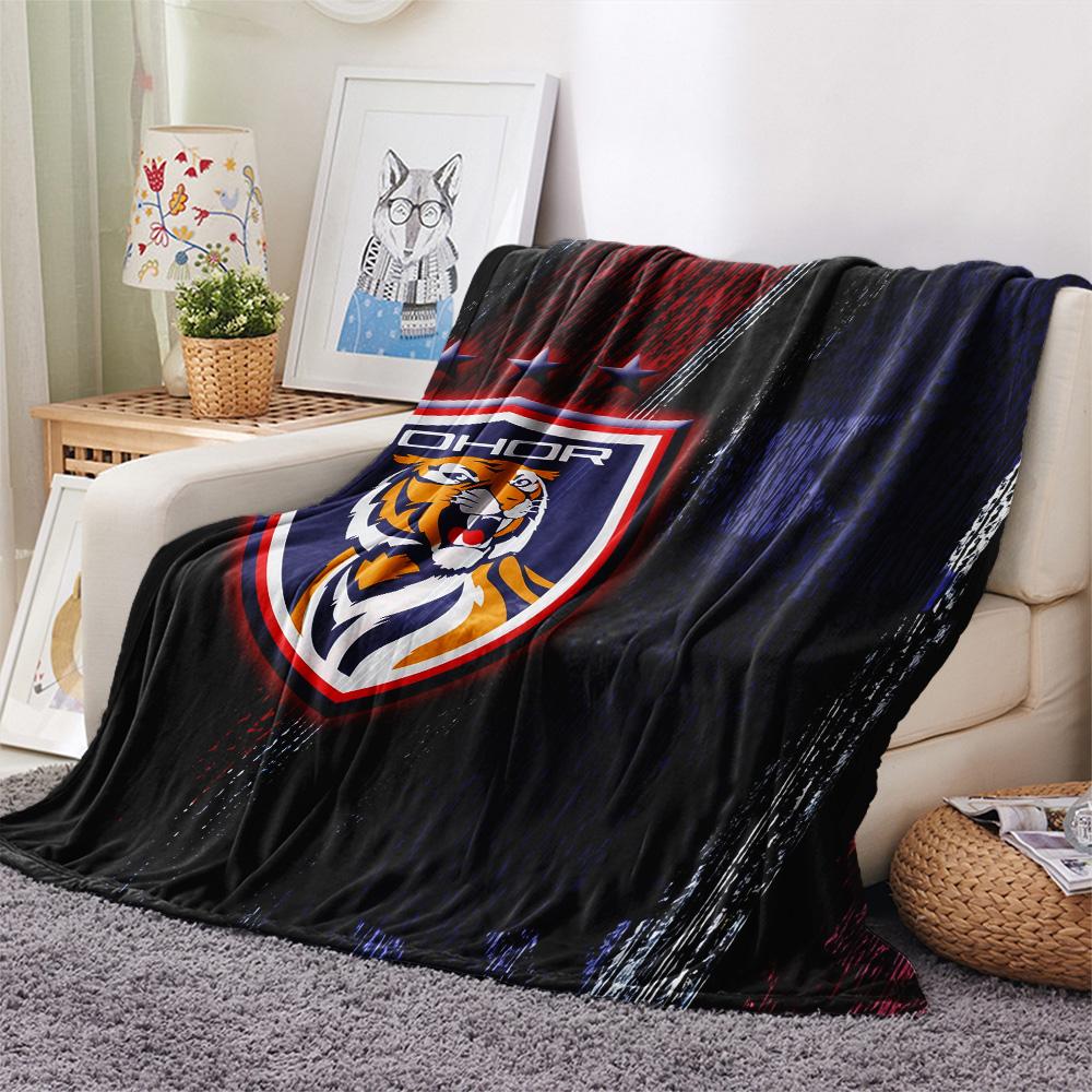 Johor Darul Ta'zim FC  Print Flannel Blanket, High quality Comfortable for All Seasons, Home Decor, Warmth and Comfort