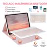 IPad A16 10,9-Zoll Rosa Hintergrundbeleuchtete Bluetooth-Tastatur und Schutzhülle