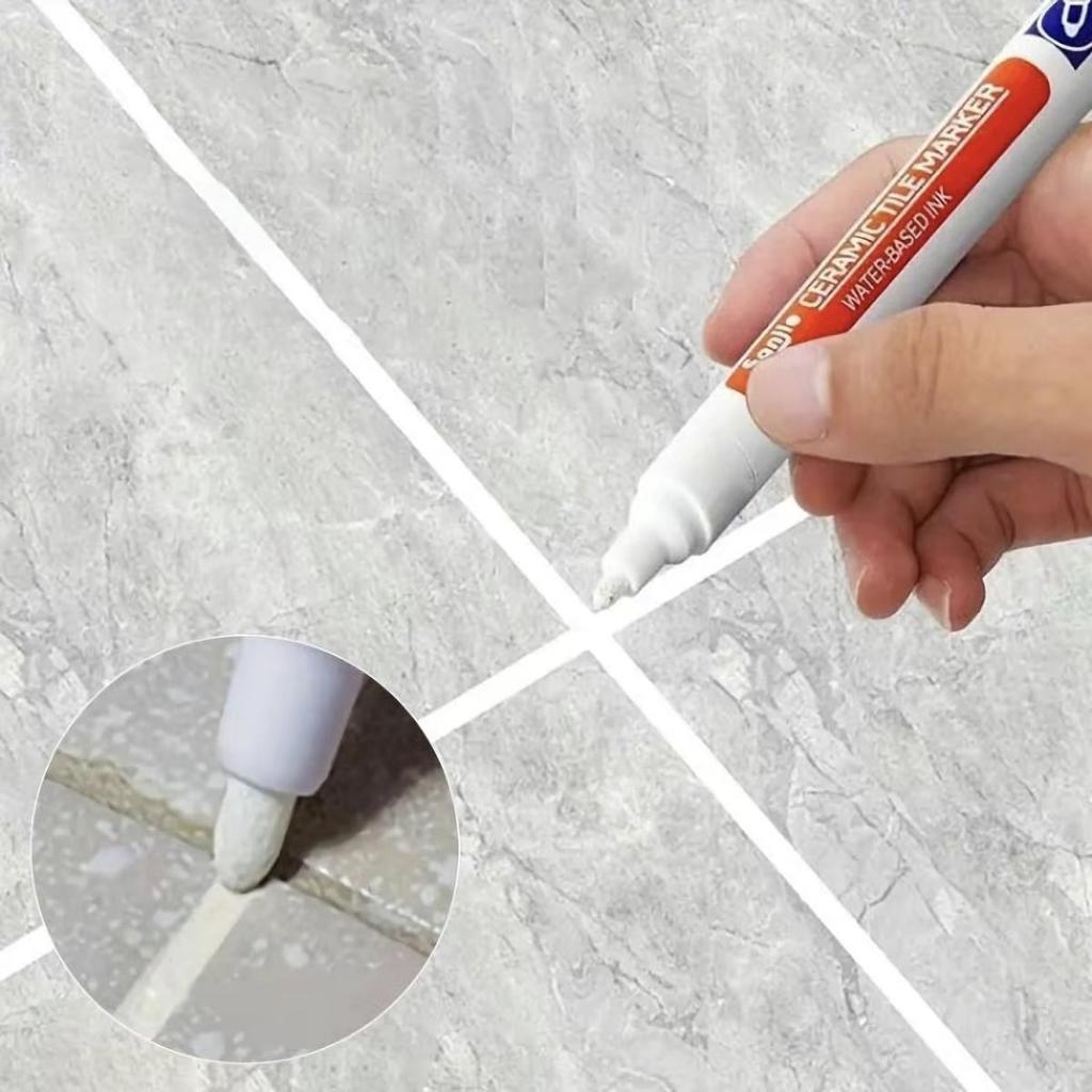 1pc Waterproof Tile Marker Grout Pen Wall Seam Pen For Tiles Floor Bathroom Decontamination Seam Repair Tools  For Hotel