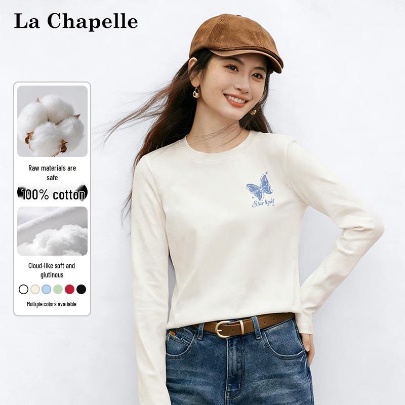 La Chapelle Women s Pure Cotton Long-Sleeve T-Shirt XL