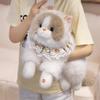 Non-Toxic Lifelike Fuzzy Black Cat Plush Toys Realistic Fluffy Lying Cat Stuffed Animal Birthday Christmas Gifts