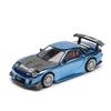 POP RACE Mazda RX7 Widebody Blau Chrom Fertigprodukt PR640223 1/64 REAmemiya
