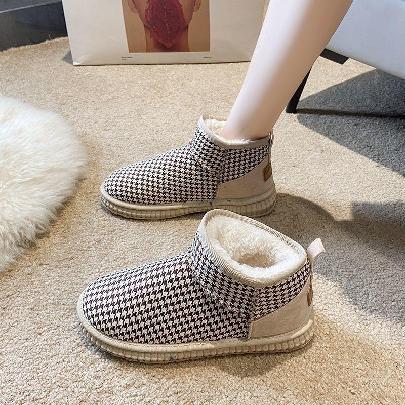 Cizme de zăpadă calde de iarnă noi Cizme de zăpadă pentru femei, din bumbac, anti-alunecare, căptușite, cu platformă îngroșată