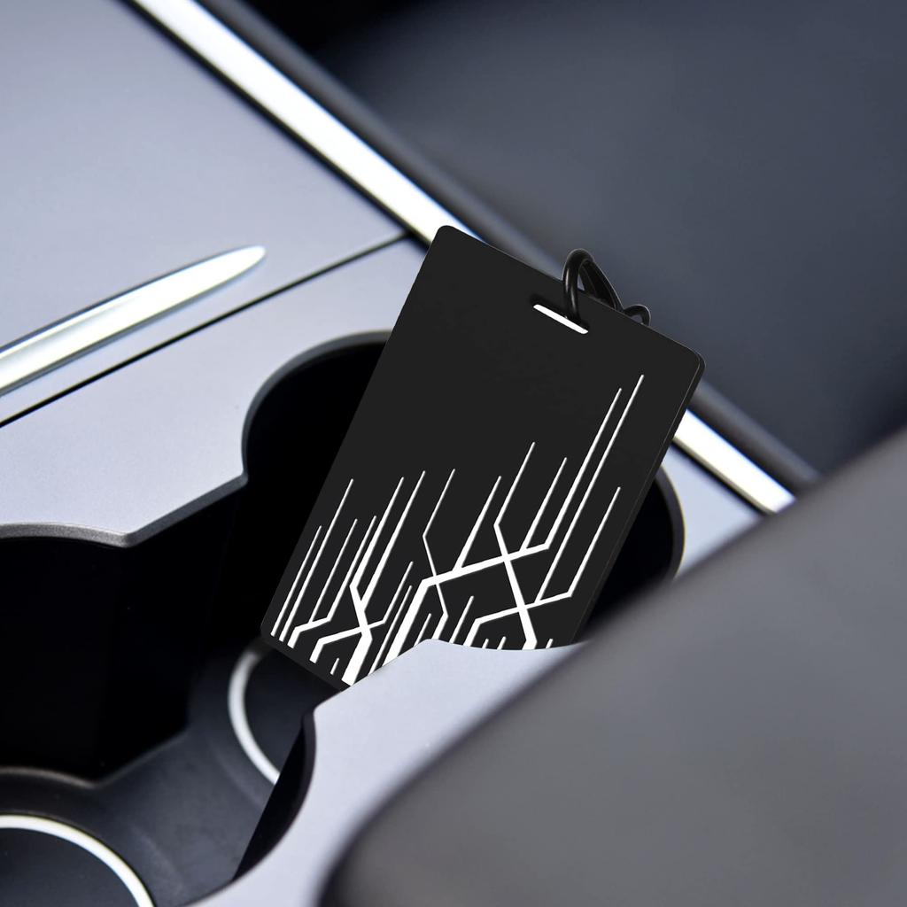 Tesla Model 3 Key Card Holder, Model Y Silicone Key Chain, Black, One Size
