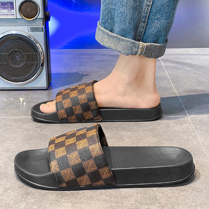 One-word Drag Men's Home Indoor Slippers One-pedal Trend 2024 Summer New Men's Slippers Slippers