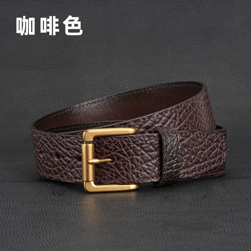 

Ремень из натуральной кожи первого слоя премиум-класса для мужчин, деловой повседневный ремень для брюк с пряжкой 115cm