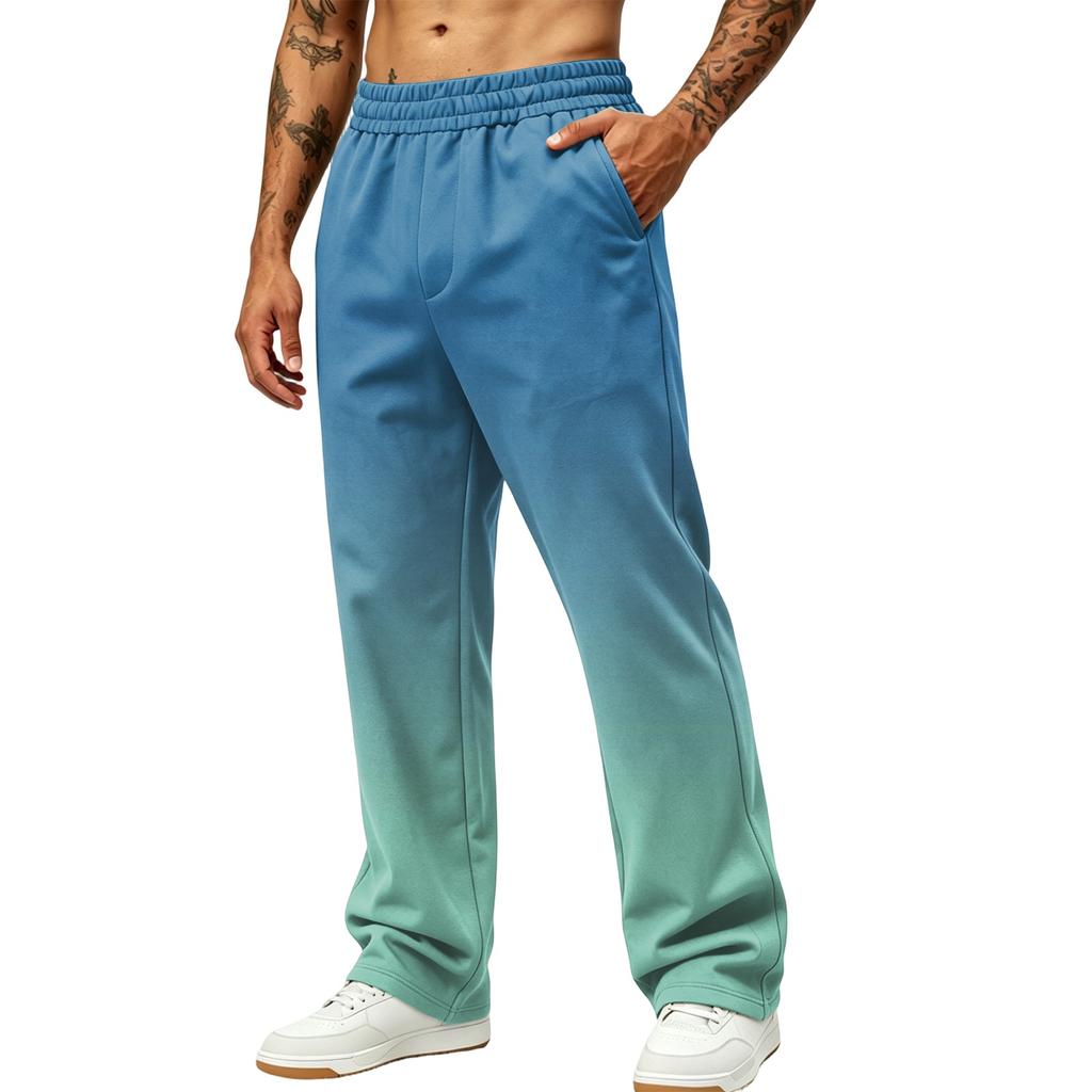 Pantaloni da Jogging Larghi Stampati da Uomo con Tasche per Abbigliamento Casual e Atletico