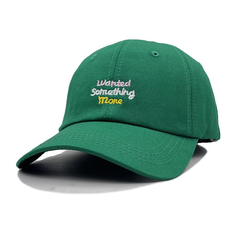Wanted Something More Alphabet Embroidered Cap Men S Shade Women S Baseball Cap Adjustable зелёный