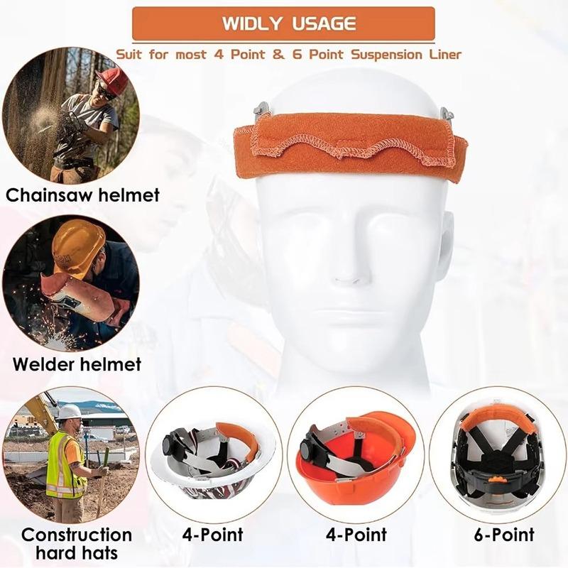 1-5Pairs Hard Hat Sweatband Washable Absorbent Helmet Liner Soft Sweat Pad For Welding Safety Helmet Protective Head Gear