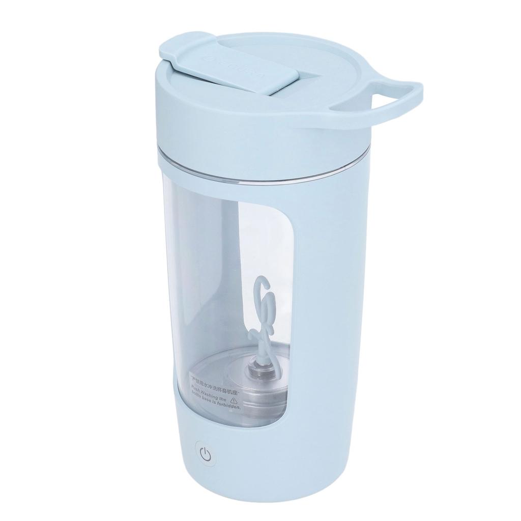 Elektrische Shakerflasche 650ml USB-Aufladung Tragbar Blau BPA-frei Pulvermischbecher für Zuhause Büro
