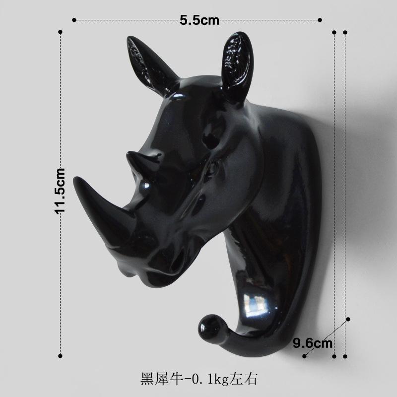 Wall Mounted Animal Head Rack Coat Cap Wall Hanger Horse Giraffe Elk Elephant Hook Decorative Room Decor Bathroom Accessory
