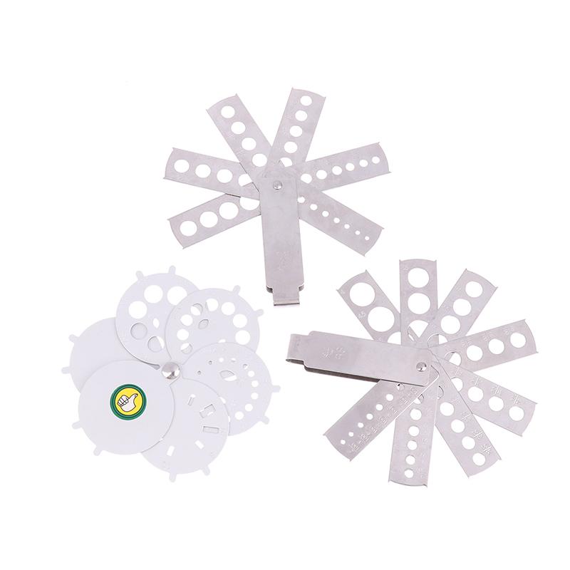 E56A Sturdy Stainless Steel Gemstones Size Gauge For Jewelers And Hobbyists