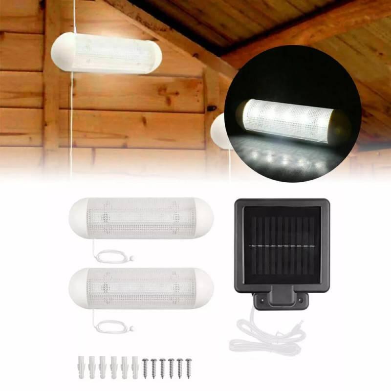 Solar Shed Powered Lights Led Light Rechargeable Garage Indoor Outdoor Garden