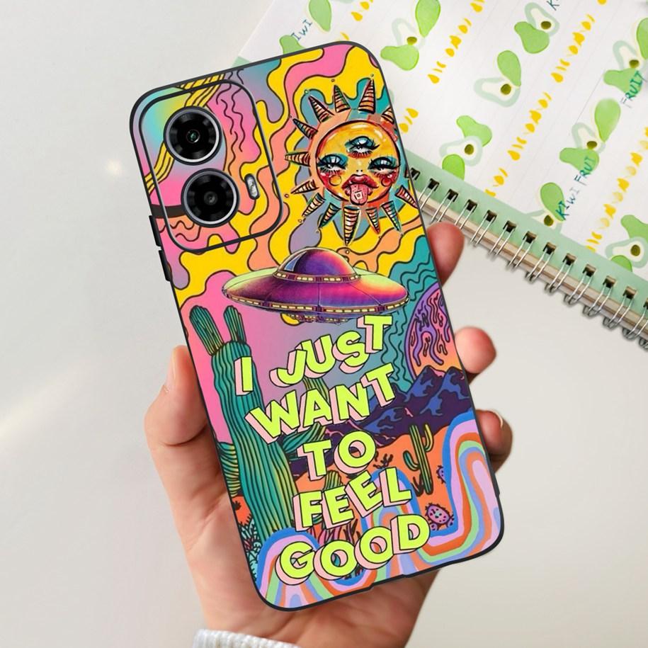 For Motorola Moto G24 Power Case 2024 New Fashion Flower Silicone Soft Back Cover For Moto G24 G34 Phone Case MotoG24 G 24 Coque