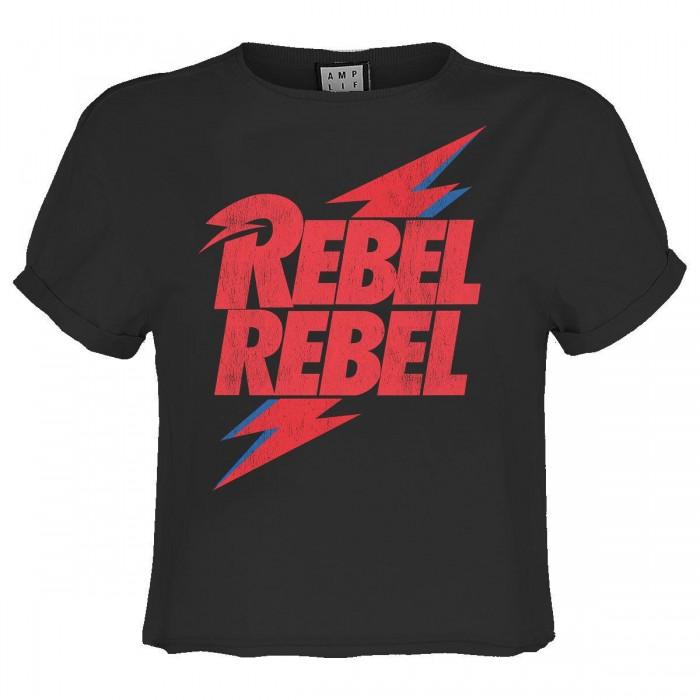 Amplified Womens/Ladies Rebel Rebel David Bowie Crop T-Shirt
