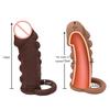 Reusable Condoms Penis Extender Silicone Enlargement Penis Sleeve Thick Condom With Grain