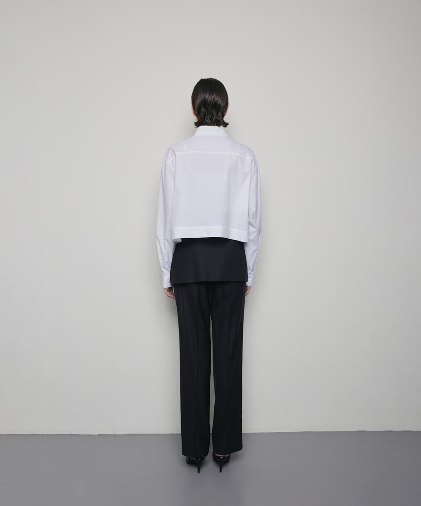 OEUVA Black Wool Skirt Pants