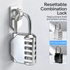 Zinc Alloy Digit Code Lock Resettable Code Cabinet Padlock  Travel Luggage Secure