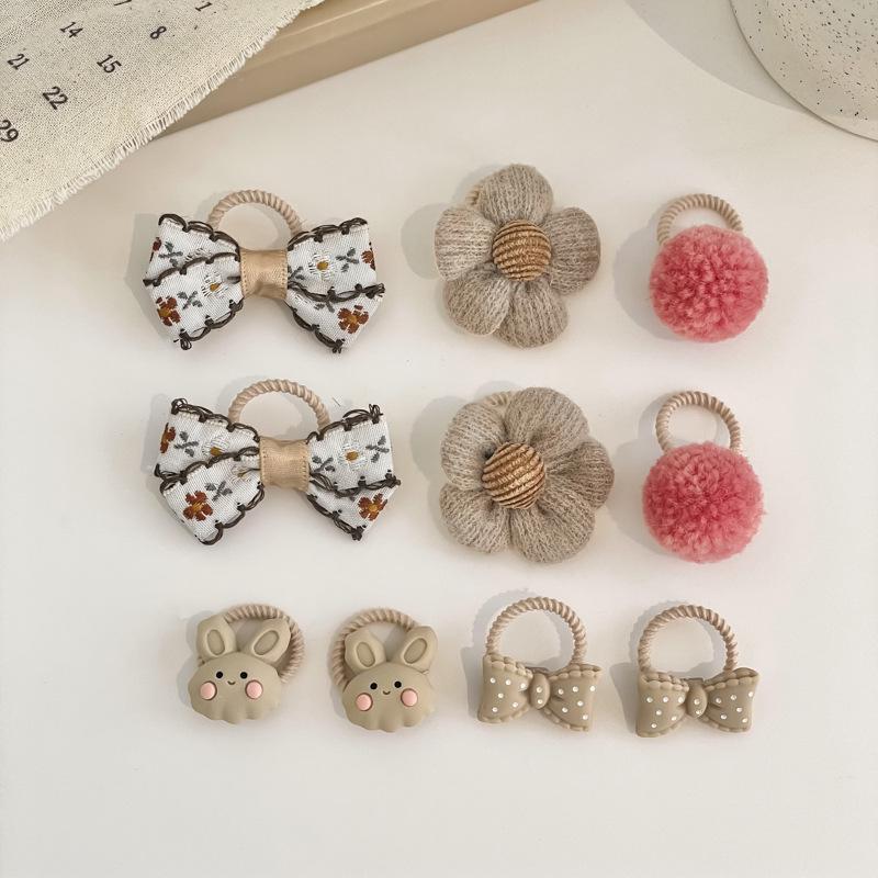 Colorful Elastic Hair Band for Girls - Durable Bow Hair Ring and Headdress
