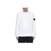 STONE ISLAND Fleece Garment Dyed Crewneck White Men Streetwear 811562420-V0001