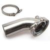 Stainless 90 Degree Downpipe Elbow V-Band Adaptor For Holset Turbo HY35 HX HE351