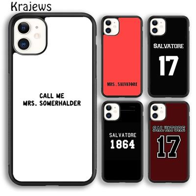 Krajews Vampire Diaries Mrs Salvatore Coque souple pour iPhone 14 5 6s 7 8 plus X XR XS 11 12 13 pro max Samsung S21 S22 ultra