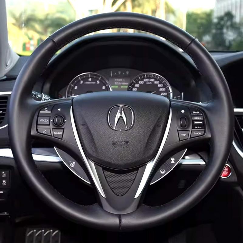

Hand Stitched Black Perforated Suede Leather Car Steering Wheel Cover for Acura Tlx Tlx-l 2016 2017 2018 2019 2020