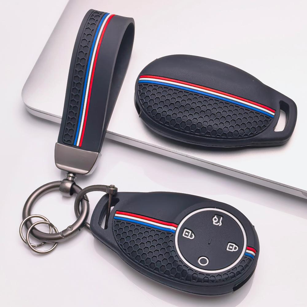Key Fob Cover for GAC AION RT UT N60 I60 with Keychain Anti-Scratch Surface Shockproof Structure Soft Grip Texture Easy Install Design