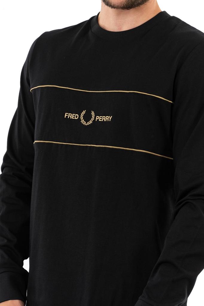 fred perry panel embroidered sweat