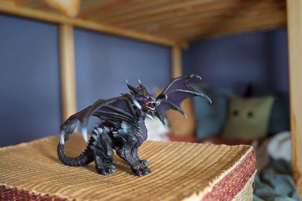 Figurine Dragon des Ténebres, jouet ultra-réaliste et durable avec ailes mobiles, Schleich 70152 Eldrador Creature, des 7 ans